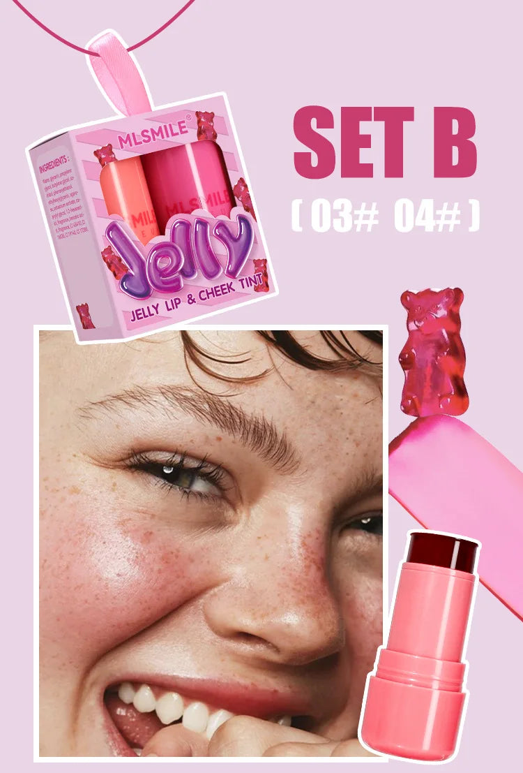 2-in-1 Jelly Lip & Cheek Tint Set (2 PCS)