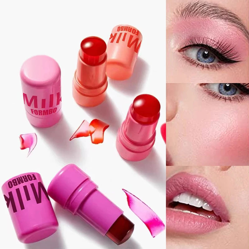 3-in-1 Milk Jelly Tint - Moisturizing Long-Lasting Blush & Lip Color