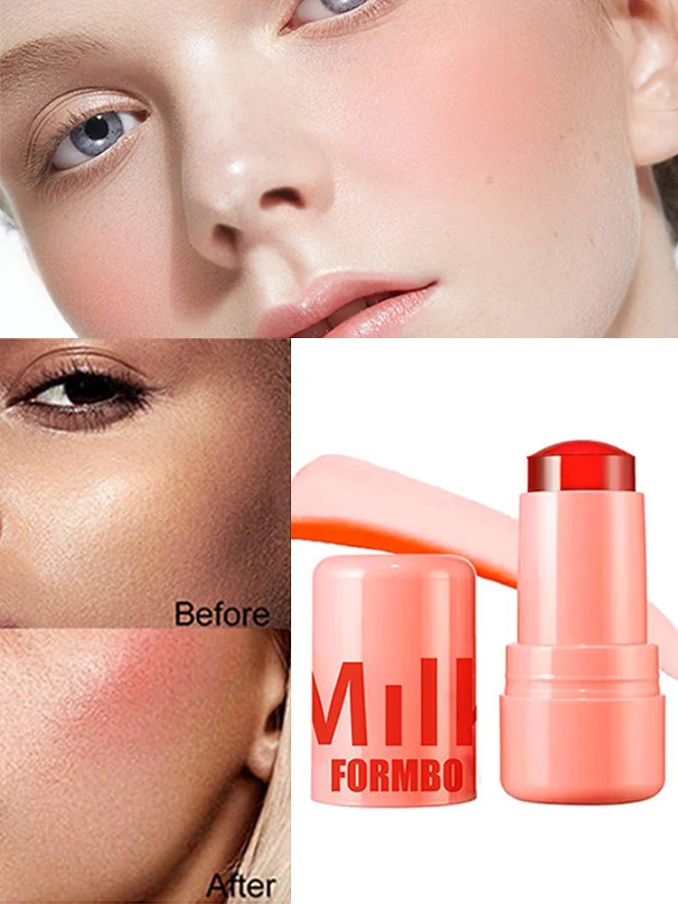 3-in-1 Milk Jelly Tint - Moisturizing Long-Lasting Blush & Lip Color