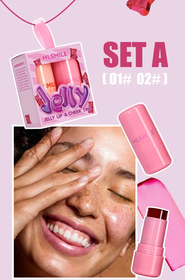 2-in-1 Jelly Lip & Cheek Tint Set (2 PCS)