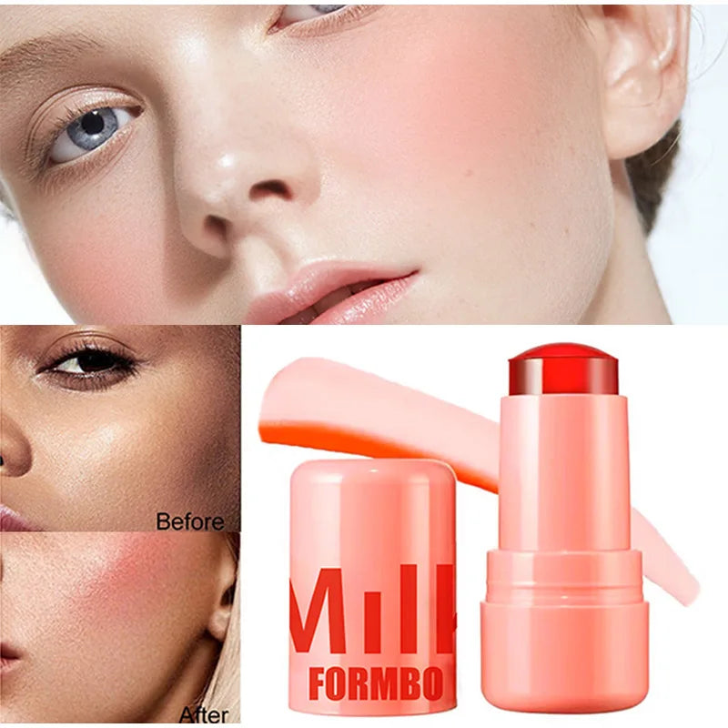 3-in-1 Milk Jelly Tint - Moisturizing Long-Lasting Blush & Lip Color