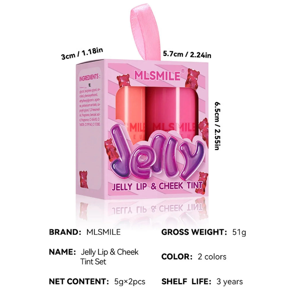 2-in-1 Jelly Lip & Cheek Tint Set (2 PCS)