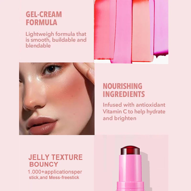 3-in-1 Milk Jelly Tint - Moisturizing Long-Lasting Blush & Lip Color