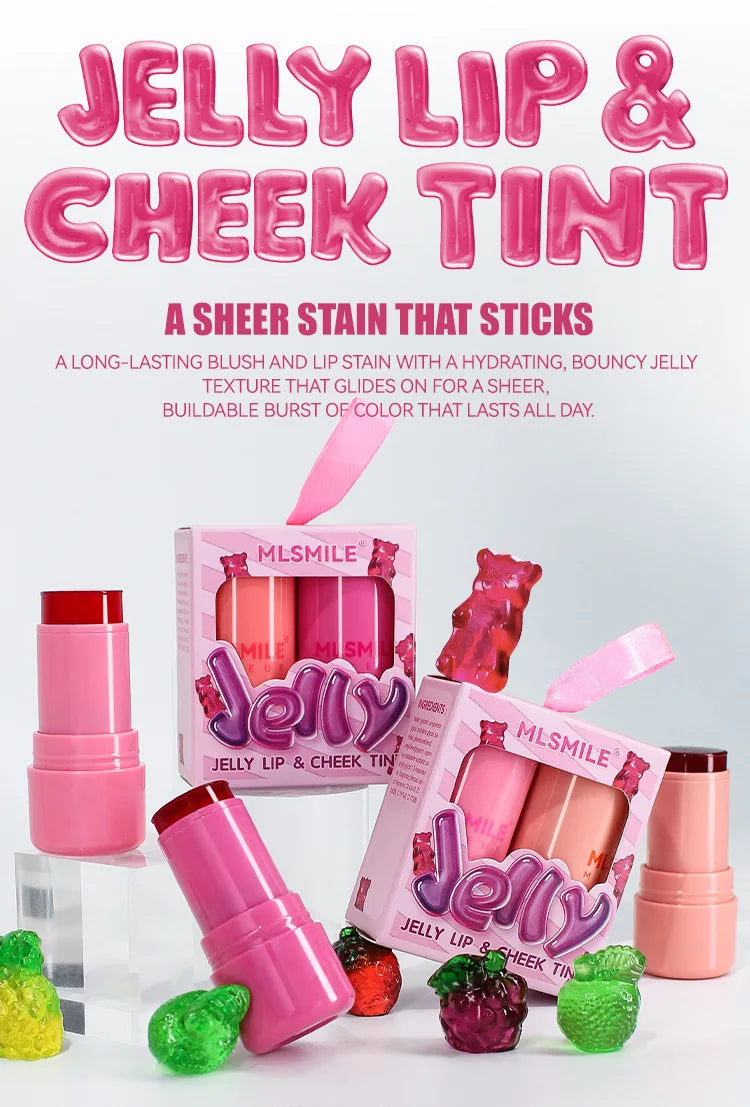 2-in-1 Jelly Lip & Cheek Tint Set (2 PCS)